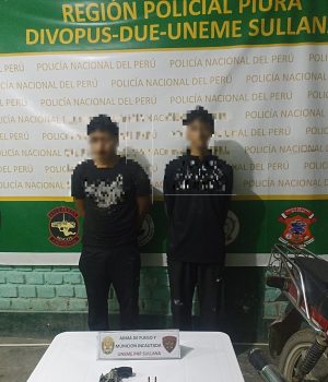 Menores detenidos con arma de fuego en Sullana