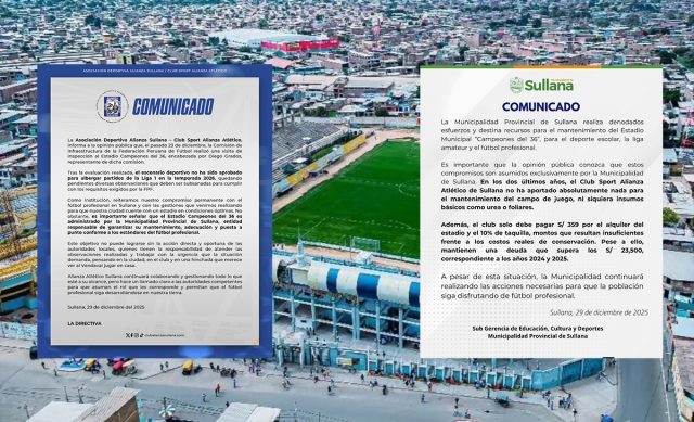 Peligra localía de Alianza Atlético y Grau en Sullana
