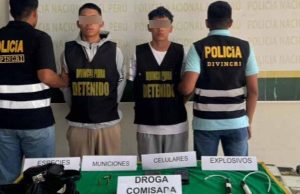 Sullana: Intervienen a sujetos por presunta tenencia de explosivos y droga