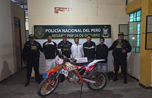 Capturan a cuatro menores por robo de motocicleta en operativo policial