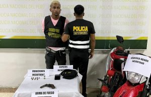 Piura: Detienen a ciudadano colombiano con un arma de fuego y balas