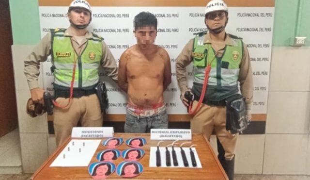 Detenido con cartuchos de dinamita