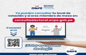 Conoce tu local de votación y la lista definitiva de miembros de mesa
