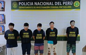 Detienen a cuatro jóvenes y un menor con municiones en Sullana