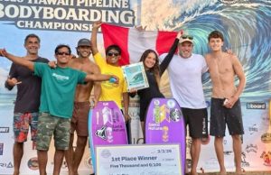 Peruanos ganan campeonato de bodyboard en Hawái