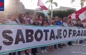 Ciudadanos protestan por presuntas irregularidades en las elecciones