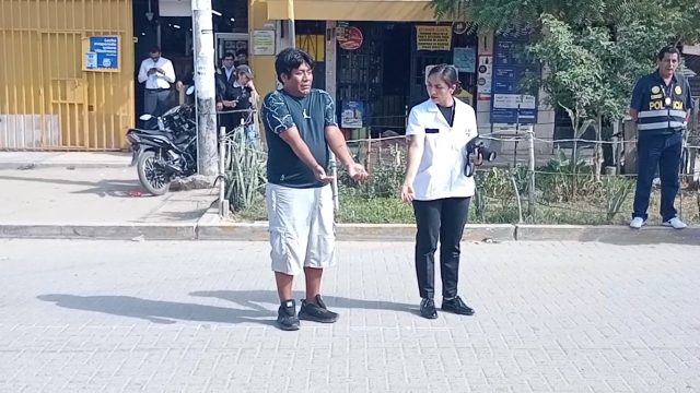 Diligencias forenses con el detenido William Tezén