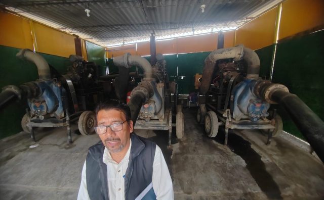 Motobombas en funcionamiento